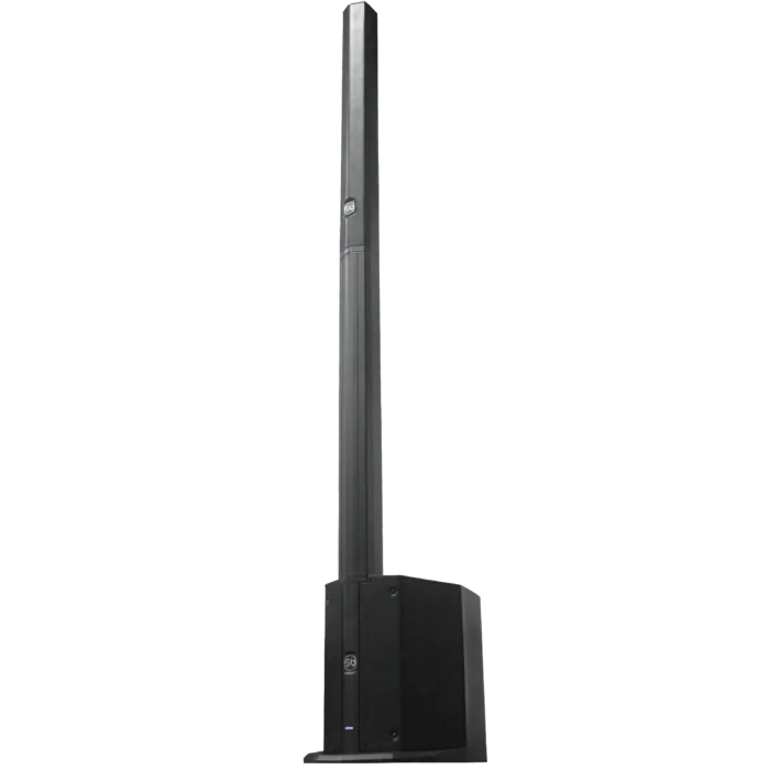 Sound Barrier Concierto 500 column array speaker system standing tall and at an angle