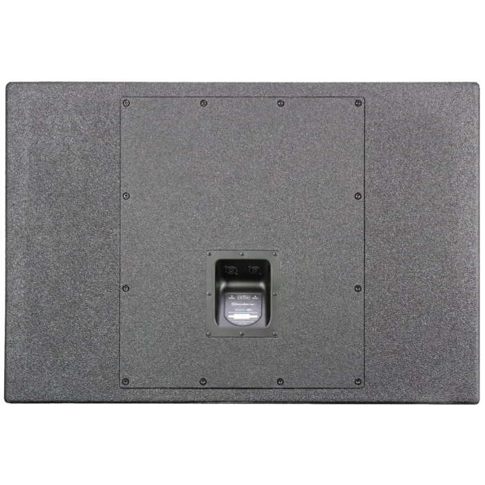 Rear panel of the SWX121 with dual Neutrik NL4MP connectors